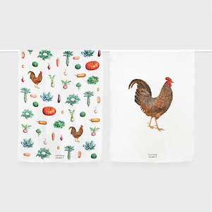 Father Rabbit | Tea Towel Set | Five