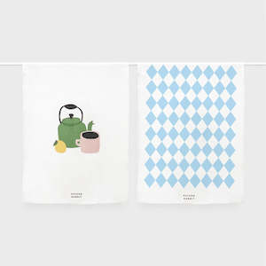 Father Rabbit Tea Towels: Father Rabbit | Tea Towel Set | Four