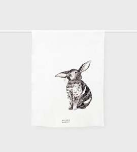 Father Rabbit Tea Towels: Father Rabbit | Tea Towel | Baby Bunny