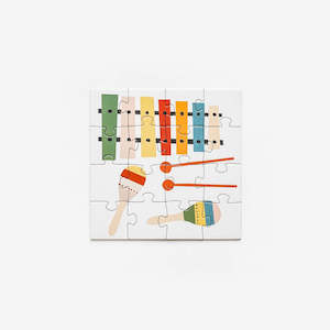 Father Rabbit Kids Hanging Puzzles: Father Rabbit | Music Maker 16 Piece Puzzle | Hanging Gift Box