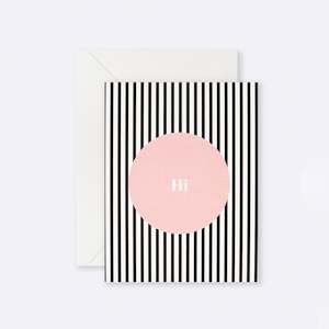Lettuce Everyday Cards: Lettuce | Card | Hi Pink Dot Stripe