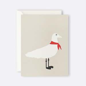 Father Rabbit Everyday Cards: Father Rabbit Stationery | Card | Seagull Red Scarf
