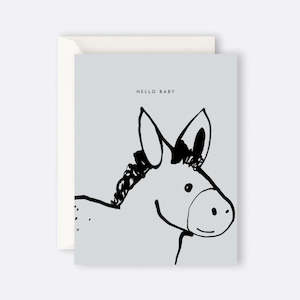 Father Rabbit Stationery | Card | Hello Baby Donkey