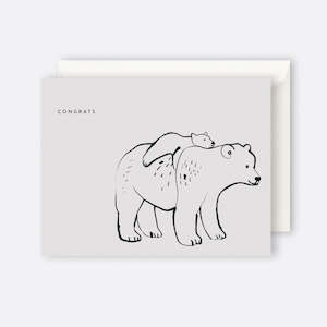 Father Rabbit Stationery | Card | Congrats Mummy and Baby