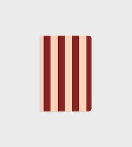 Lettuce | Notebook | Peach + Burgundy Bold Stripe