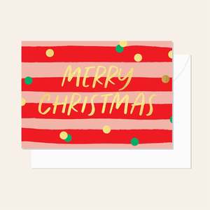 Christmas: Elm Paper | Merry Christmas Stripe Card