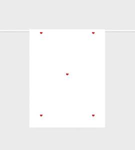 Lettuce: Tea Towel | Red Hearts - Embroidered