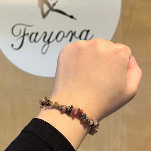 Pink Tourmaline Chip Bracelet
