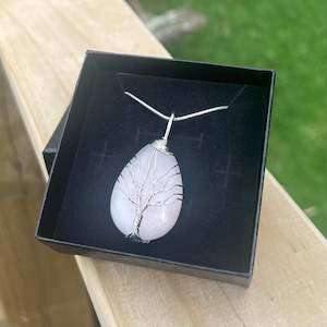 Necklaces: Rose Quartz Tree Of Life Pendant