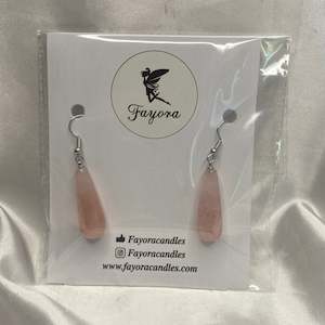 Earrings: Rose Quartz Drop Earrings