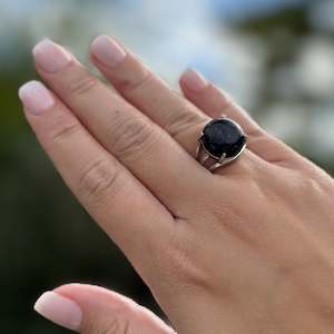Rings: Blue Goldstone Crystal Ring