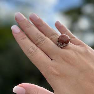 Goldstone Crystal Ring