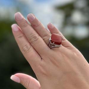 Red Jasper Crystal Ring