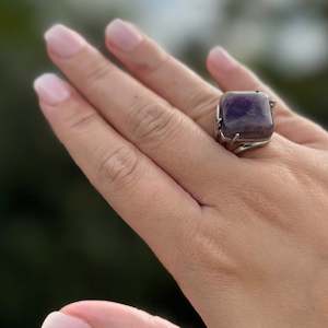 Amethyst Crystal Ring