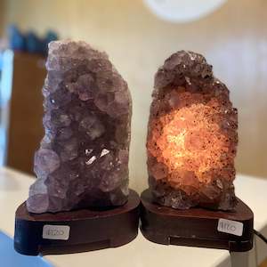Crystals: Amethyst Druze Lamp