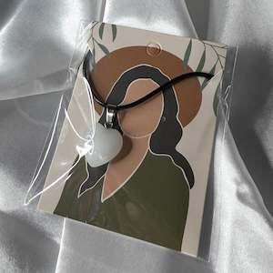 Necklaces: Clear Quartz Heart Necklace