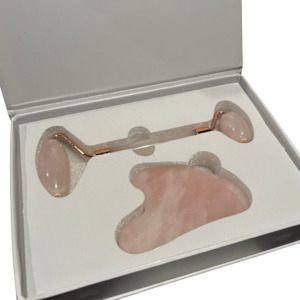 Cosmetics Bodycare: Rose Quartz Roller & Gua Sha Pack