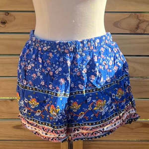 Thrift: Blue Boho Shorts