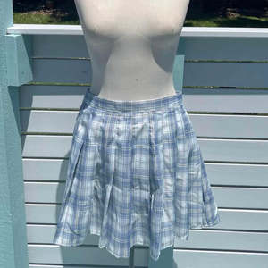 Thrift: Blue Plait Skirt
