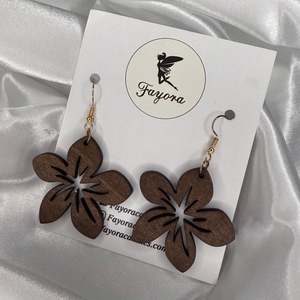 Earrings: Polynesian Inspired Wooden Earrings