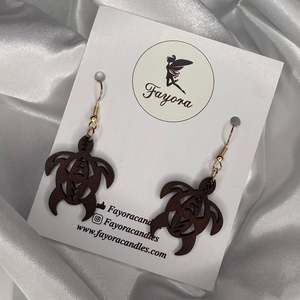 Fonu (Turtle) Wooden Earrings