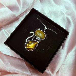 Tigers Eye Cat Pendant