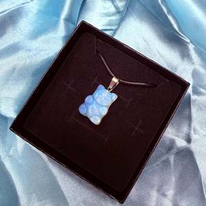 Necklaces: Opalite Teddy Bear Crystal Necklace