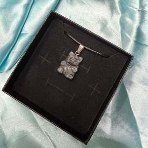 Labradorite Teddy Bear Crystal Necklace