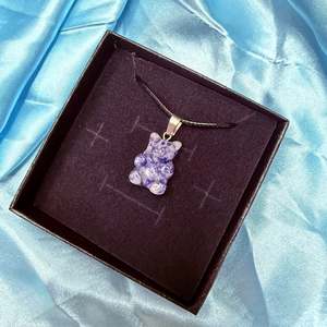 Sodalite Carved Teddy Bear Necklace