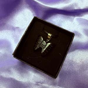 Obsidian Carved Butterfly Necklace