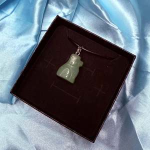 Aventurine Carved Dog Necklace