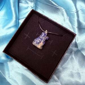 Sodalite Carved Dog Necklace