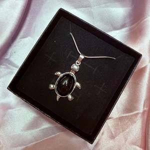 Necklaces: Obsidian Turtle Pendant