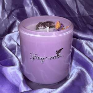 Fayora Essential Candle Collection: Lavender Amethyst Candle