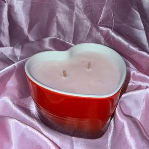 Heart Shaped Ceramic Candle