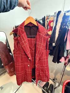 Op: Red Skirt & Blazer Set