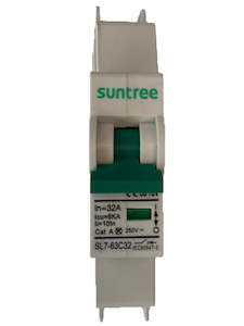 Dc Circuit Breakers Switches: 32A DC Circuit Breaker 1-Pole