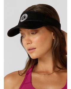 Headwear: Lorna Jane Parkrun Ventilation Visor - Black