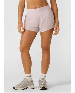 Shorts: Lorna Jane Stretch and Stride Pocket Run Short - Pale Orchid Lilac
