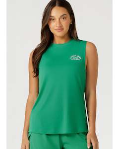 Tanks: Lorna Jane Lotus Muscle Tank - Sea Glass