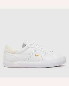 Lacoste: Lacoste Powercourt Sneaker - White/Gold