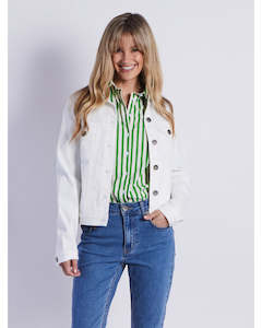 Monaco Jeans: Monaco Jeans Rylan Denim Jacket - White