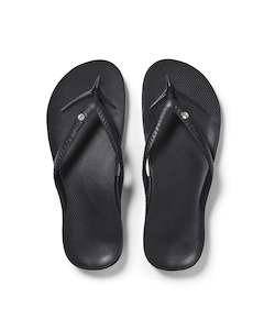 Sandals: Archies Arch Support Jandals -  Crystal Black