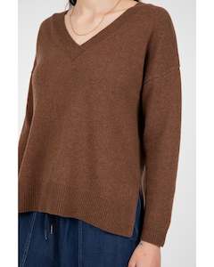 Sale: Marlow Virgo V Neck Knit - Ginger