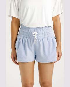 Rose Road: Rose Road Blake Shorts - Sapphire Sky