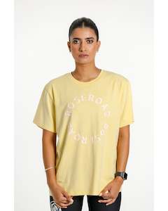 Rose Road Topher Tee - Buttercup with Circular Print