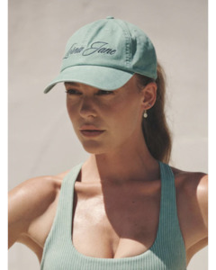 Headwear: Lorna Jane Heritage Washed Logo Cap - Washed Green Juice