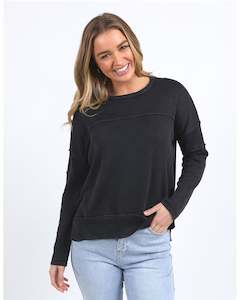 Foxwood Jayne Throw On Knit - Washed Black