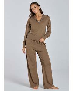 Abi & Joseph Cosy Up Knit Pant - Chai