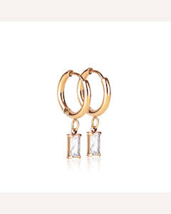 Ever Jewellery Luxe Drop Huggie Earrings